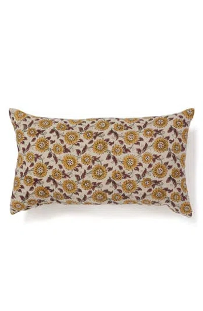 Roselli Trading Company Field Of Flowers Throw Pillow In Brown