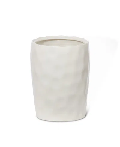 Roselli Trading Company French Impressions 10" Wastebasket In White