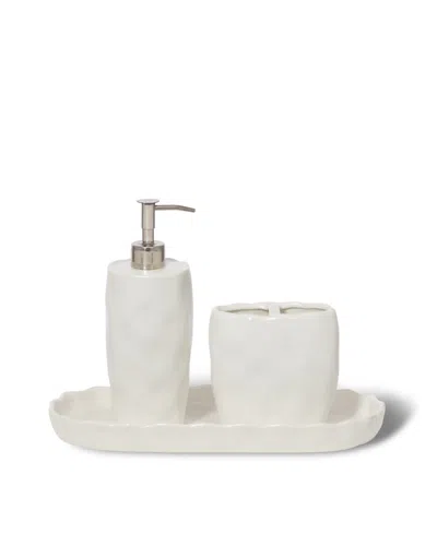 Roselli Trading Company French Impressions 3-piece Bath Accessory Set In White
