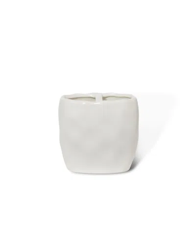 Roselli Trading Company French Impressions 4.5" Toothbrush Holder In White