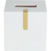 Roselli Trading Company Houston Street Tissue Box Cover In White