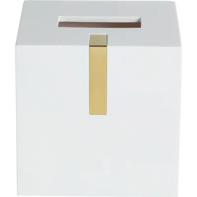 Roselli Trading Company Houston Street Tissue Box Cover In White