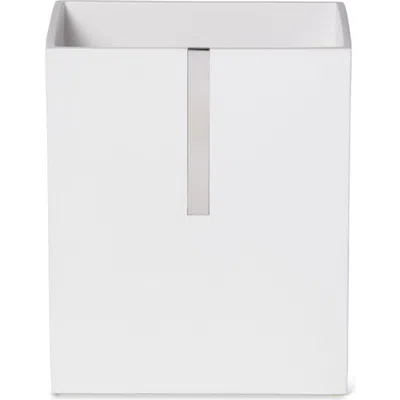 Roselli Trading Company Houston Street Wastebasket In White