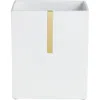 Roselli Trading Company Houston Street Wastebasket In White
