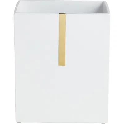 Roselli Trading Company Houston Street Wastebasket In White