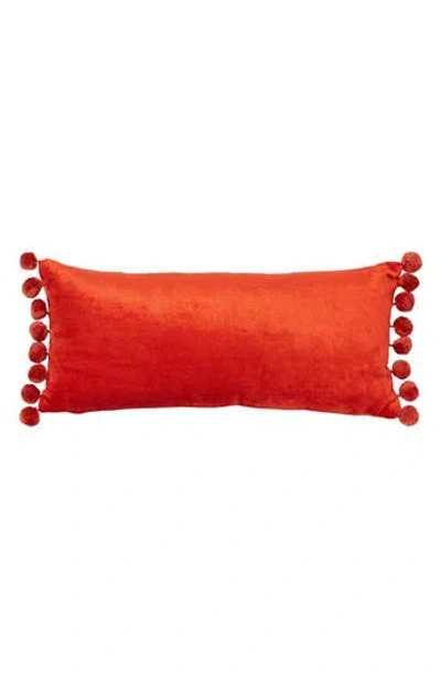 Roselli Trading Company Jodhpur Tassel Oblong Pillow In Red