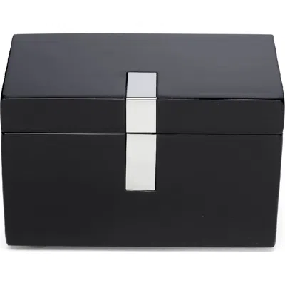 Roselli Trading Company Metal Inset Canister In Black