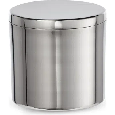Roselli Trading Company Modern Round Canister In Silver