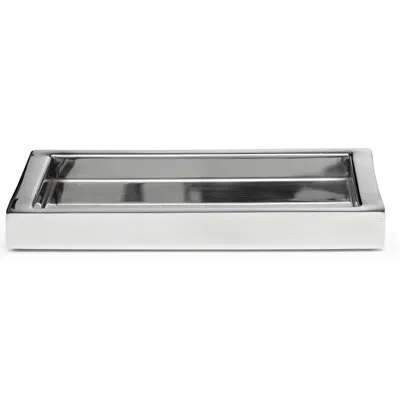Roselli Trading Company Modern Shiny Amenity Tray In Stainless Steel