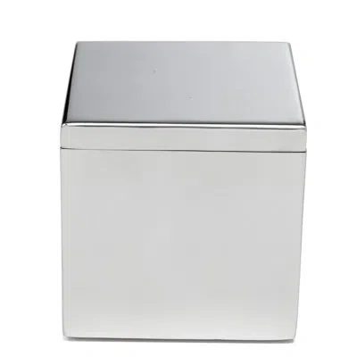 Roselli Trading Company Modern Shiny Canister In Silver
