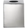 Roselli Trading Company Modern Tissue Box Cover In Silver
