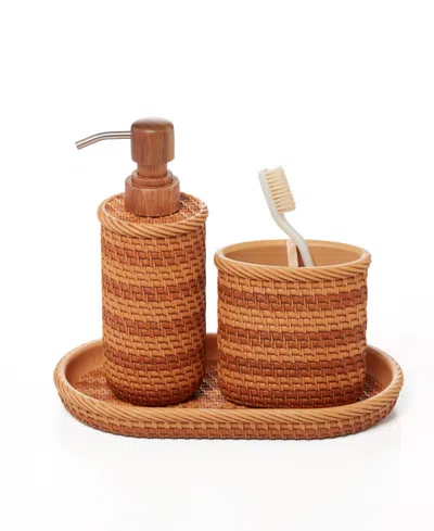 Roselli Trading Company Nantucket 3-pc. Bath Accessory Set In Brown
