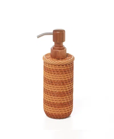 Roselli Trading Company Nantucket Soap/lotion Pump In Natural Rattan