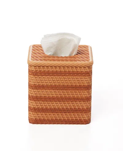 Roselli Trading Company Nantucket Tissue Box Cover In Natural Rattan