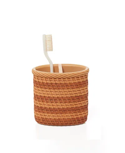 Roselli Trading Company Nantucket Toothbrush Holder In Natural Rattan