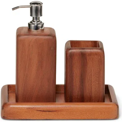 Roselli Trading Company Nature's Home 3-piece Bathroom Set In Brown