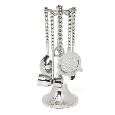 Roselli Trading Company Pearl Bar Tool Set In Chrome