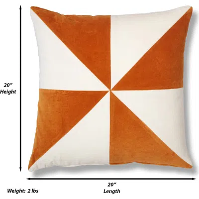 Roselli Trading Company Pinwheel Accent Pillow In Brown