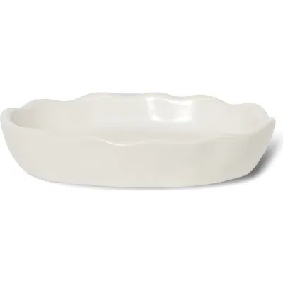 Roselli Trading Company Porcelain Soap Dish In White