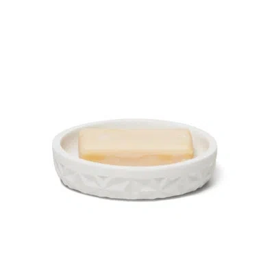 Roselli Trading Company Quilted Soap Dish In White