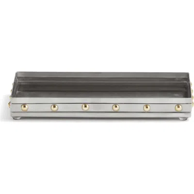 Roselli Trading Company Rivets Amenity Tray In Metallic