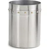 Roselli Trading Company Rivets Stainless Steel Wastebasket In Silver