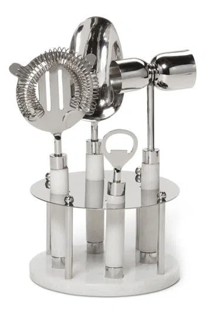 Roselli Trading Company Roman Marble 6-piece Bar Tool Set In Metallic