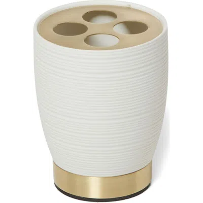 Roselli Trading Company Texture Toothbrush Holder In White