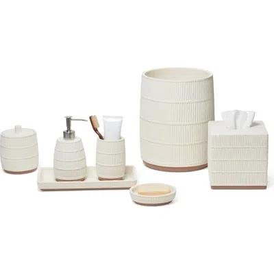 Roselli Trading Company Textured 7-piece Bath Accessory Set In White