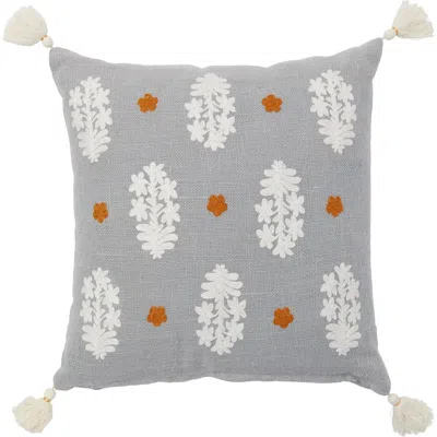 Roselli Trading Company Udaipur Paisley Throw Pillow In Gray
