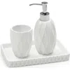 Roselli Trading Company Wave 3-piece Bathroom Set In White