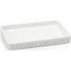 Roselli Trading Company Wave Bathroom Amenity Tray In White Resin
