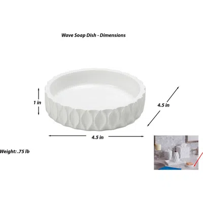 Roselli Trading Company Wave Soap Dish In White