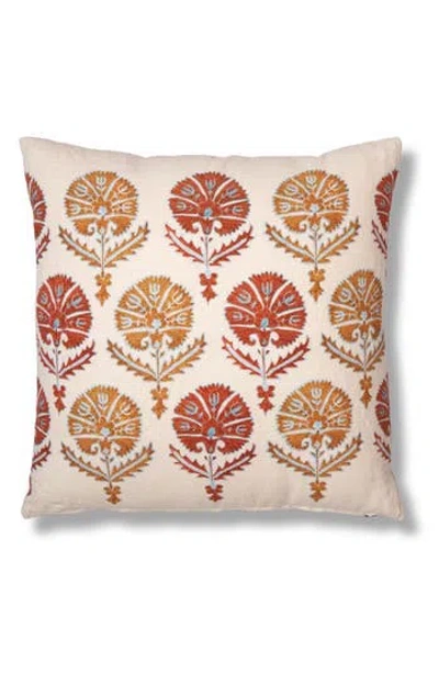 Roselli Trading Company White Lotus Accent Pillow In Neutral