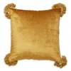 Roselli Trading Raj Velvet Decorative Pillow, 20 X 20 In Gold