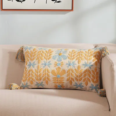 Roselli Trading Stockholm Days Embroidered Decorative Pillow, 14 X 21 In Multi
