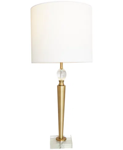 Rosemary Lane 27" Metal Inverted Cone Shaped Accent Lamp In Gold