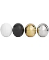 Rosemary Lane 4" Ceramic Orbs Vase Filler, Set Of 4
