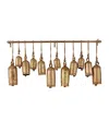 Rosemary Lane Bronze Metal Tibetan Inspired Meditation Decorative Cow Bell With Jute Hanging Rope And Rod 48" X 6" In Bronze