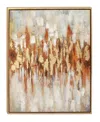 Rosemary Lane Canvas Abstract Framed Wall Art With Gold-tone Frame, 39" X 2" X 39" In Gold