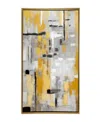 Rosemary Lane Canvas Abstract Framed Wall Art With Gold-tone Frame, 39" X 2" X 39" In Gold