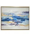 Rosemary Lane Canvas Abstract Framed Wall Art With Gold-tone Frame, 71" X 2" X 31" In Blue