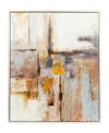 Rosemary Lane Canvas Abstract Framed Wall Art With Silver-tone Frame, 40" X 1" X 40" In Brown
