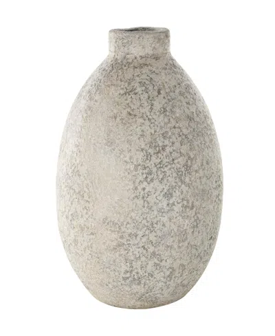 Rosemary Lane Ceramic 14.25" Farmhouse Vase In Sand