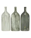 Rosemary Lane Ceramic Contemporary Vase, Set Of 3