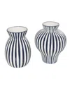 Rosemary Lane Ceramic Modern Vase, Set Of 2