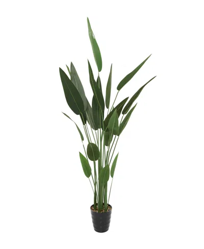 Rosemary Lane Contemporary Bird Of Paradise Artificial Plant, 61" In Green