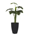 Rosemary Lane Contemporary Monstera Artificial Plant, 26.5" In Black