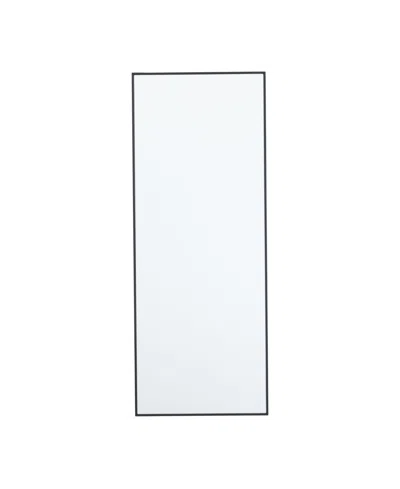 Rosemary Lane Contemporary Wood Wall Mirror, 40" X 24" In Black 14x36