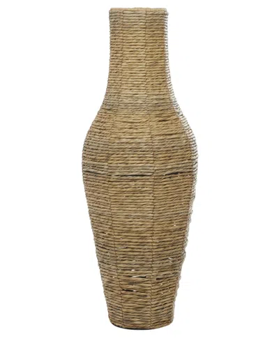 Rosemary Lane Faux Seagrass Handmade Tall Woven Floor Decorative Vase, 28" In Brown